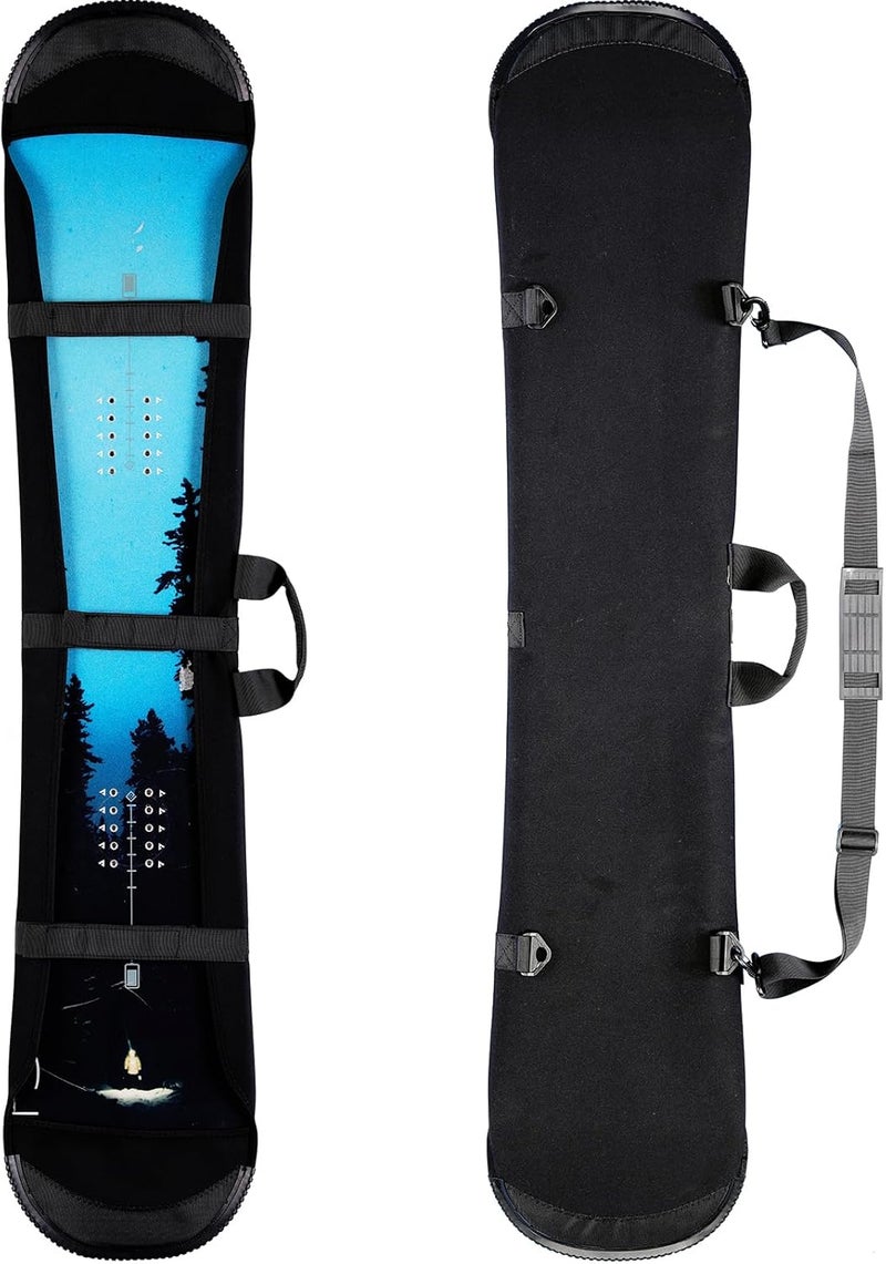 EIGEETO Snowboard Cover Sleeve Case, Snowboard Sleeve Bag Adjustable Soft Cover with Shoulder Strap Bag with Binding - Image 1